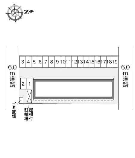 ★手数料０円★宇都宮市城南３丁目　月極駐車場（LP）